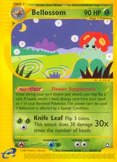 Bellossom Pokémon card, number 5