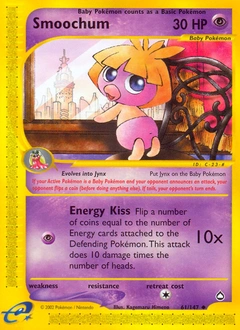 Smoochum Pokémon card, number 61