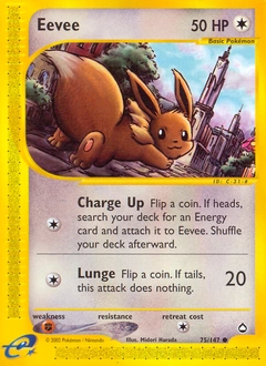 Eevee Pokémon card, number 75