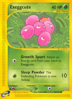 Exeggcute Pokémon card, number 76
