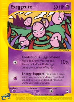 Exeggcute Pokémon card, number 77
