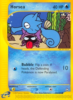 Horsea Pokémon card, number 84
