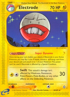 Electrode Pokémon card, number 8