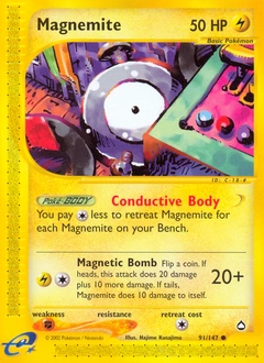 Magnemite Pokémon card, number 91