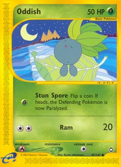 Oddish Pokémon card, number 97