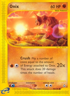 Onix Pokémon card, number 98