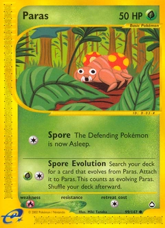 Paras Pokémon card, number 99