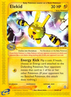 Elekid Pokémon card, number 9