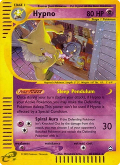 Hypno Pokémon card, number H12