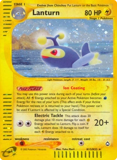 Lanturn Pokémon card, number H15