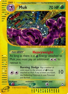 Muk Pokémon card, number H17
