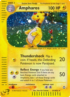 Ampharos Pokémon card, number H1