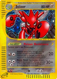 Scizor Pokémon card, number H21
