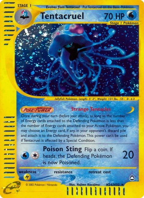 Tentacruel Pokémon card from Aquapolis, number H26 (Standard print)