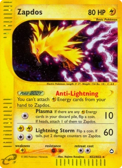 Zapdos Pokémon card, number H32