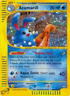 Azumarill Pokémon card, number H4
