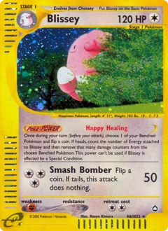 Blissey Pokémon card, number H6