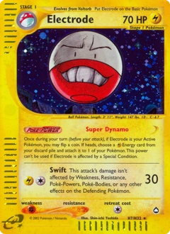 Electrode Pokémon card, number H7