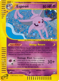 Espeon Pokémon card, number H9