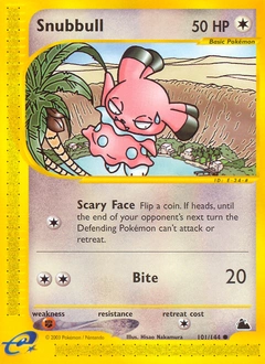 Snubbull Pokémon card, number 101
