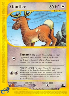 Stantler Pokémon card, number 102