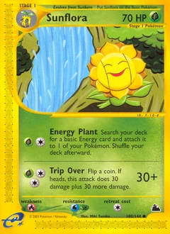Sunflora Pokémon card, number 105