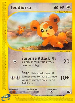 Teddiursa Pokémon card, number 109