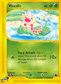 Weedle Pokémon card, number 114