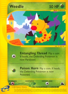 Weedle Pokémon card, number 115