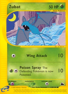 Zubat Pokémon card, number 118