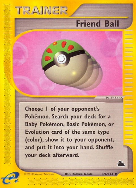 Friend Ball Pokémon card from Skyridge, number 126 (Standard print)