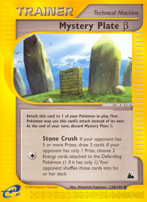 Mystery Plate β Pokémon card from Skyridge, number 134 (Standard print)