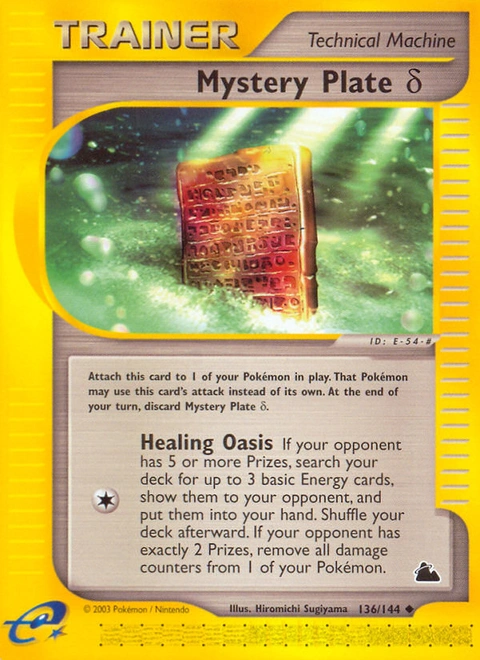 Mystery Plate δ Pokémon card from Skyridge, number 136 (Standard print)