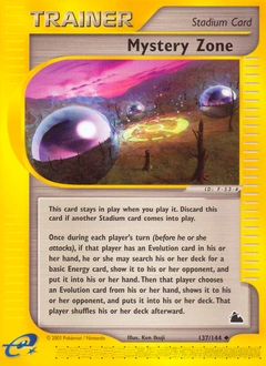 Mystery Zone Pokémon card, number 137