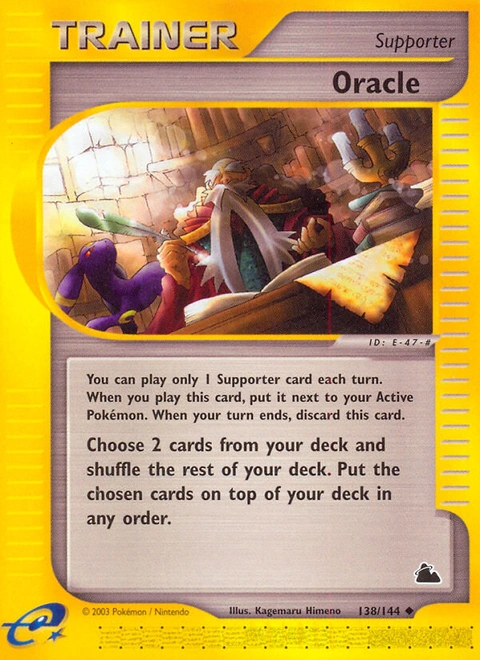Oracle Pokémon card from Skyridge, number 138 (Standard print)