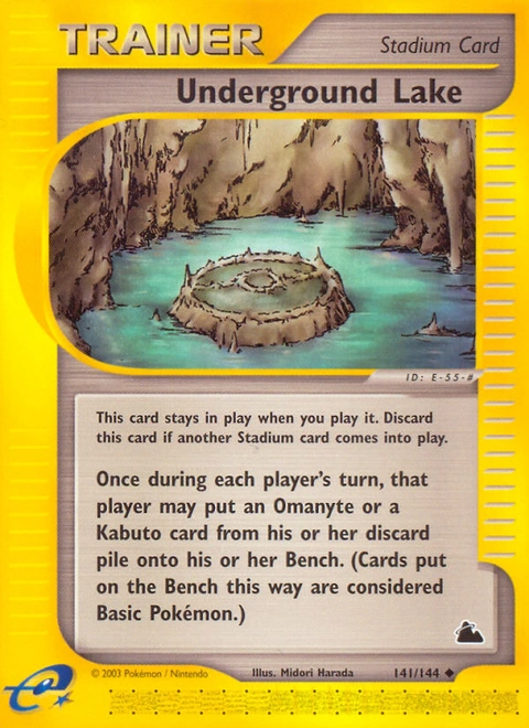 Underground Lake Pokémon card from Skyridge, number 141 (Standard print)