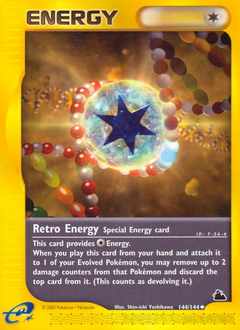 Retro Energy Pokémon card from Skyridge, number 144 (Standard print)