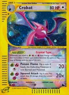 Crobat Pokémon card, number 147