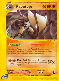 Kabutops Pokémon card, number 14