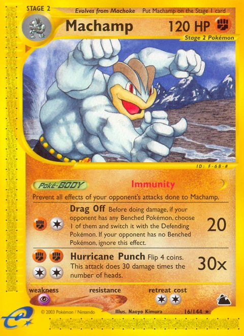 Machamp Pokémon card from Skyridge, number 16 (Standard print)