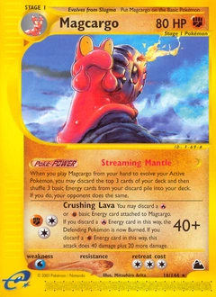 Magcargo Pokémon card, number 18