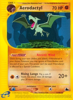 Aerodactyl Pokémon card, number 1