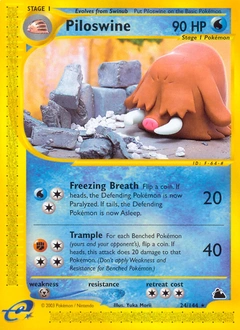 Piloswine Pokémon card, number 24