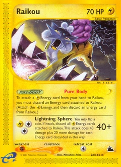 Raikou Pokémon card, number 28