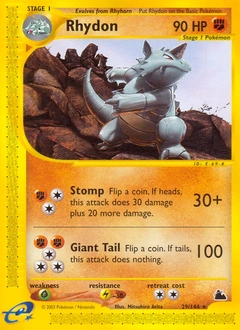 Rhydon Pokémon card, number 29