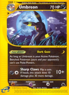 Umbreon Pokémon card, number 32