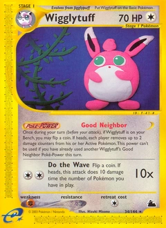 Wigglytuff Pokémon card, number 34
