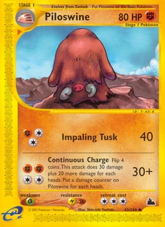 Piloswine Pokémon card, number 43