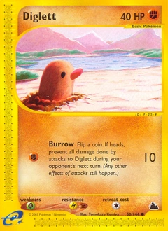 Diglett Pokémon card, number 50