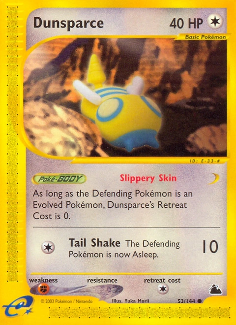 Dunsparce Pokémon card from Skyridge, number 53 (Standard print)